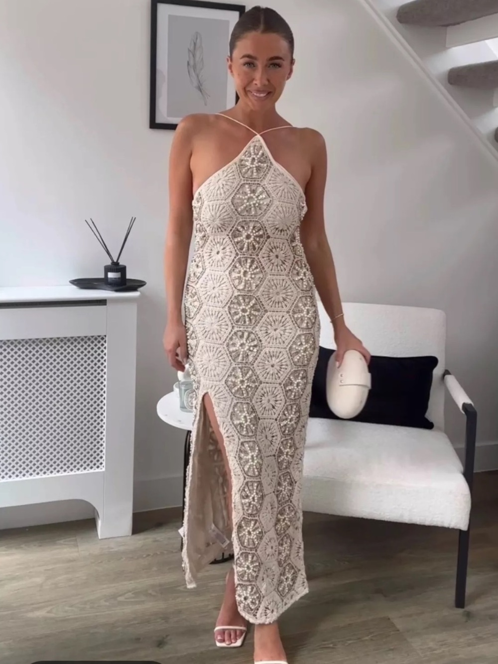 ASOS Design Crochet Embellished Maxi